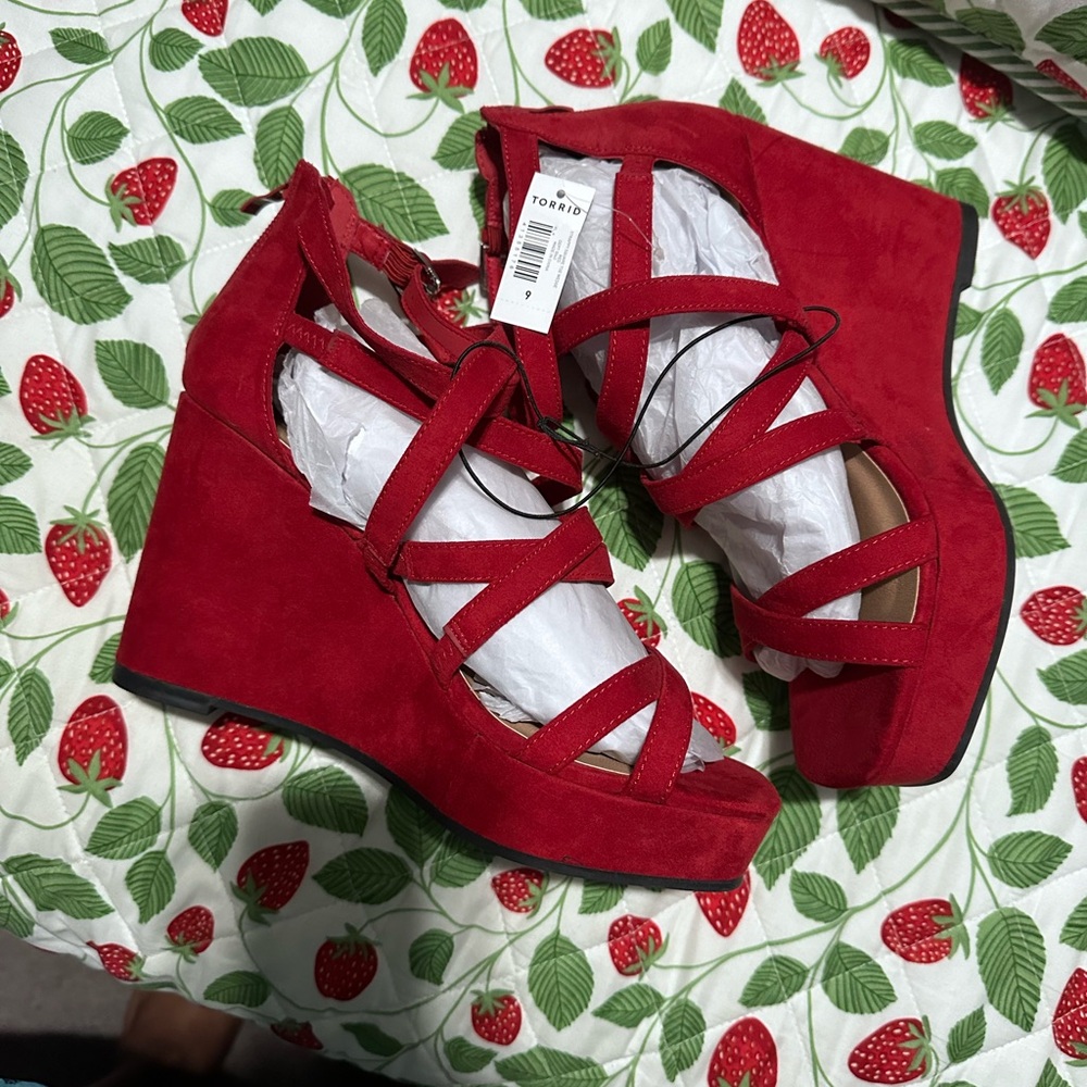 Torrid Red Wedge Heels WW